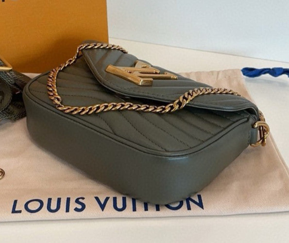 Louis Vuitton New Wave Olive green Calfskin Shoulder bag Almost Brand NEW Women