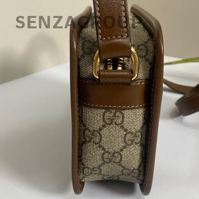 Gucci Retro GG Camera Bag Beige Brown Unisex Crossbody
