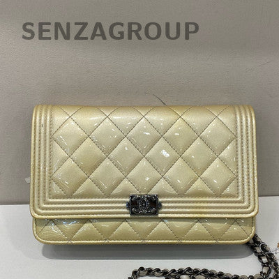 Chanel Le Boy WOC Quilted Chain Shoulder Bag - Gold & Silver, Classic Fashion