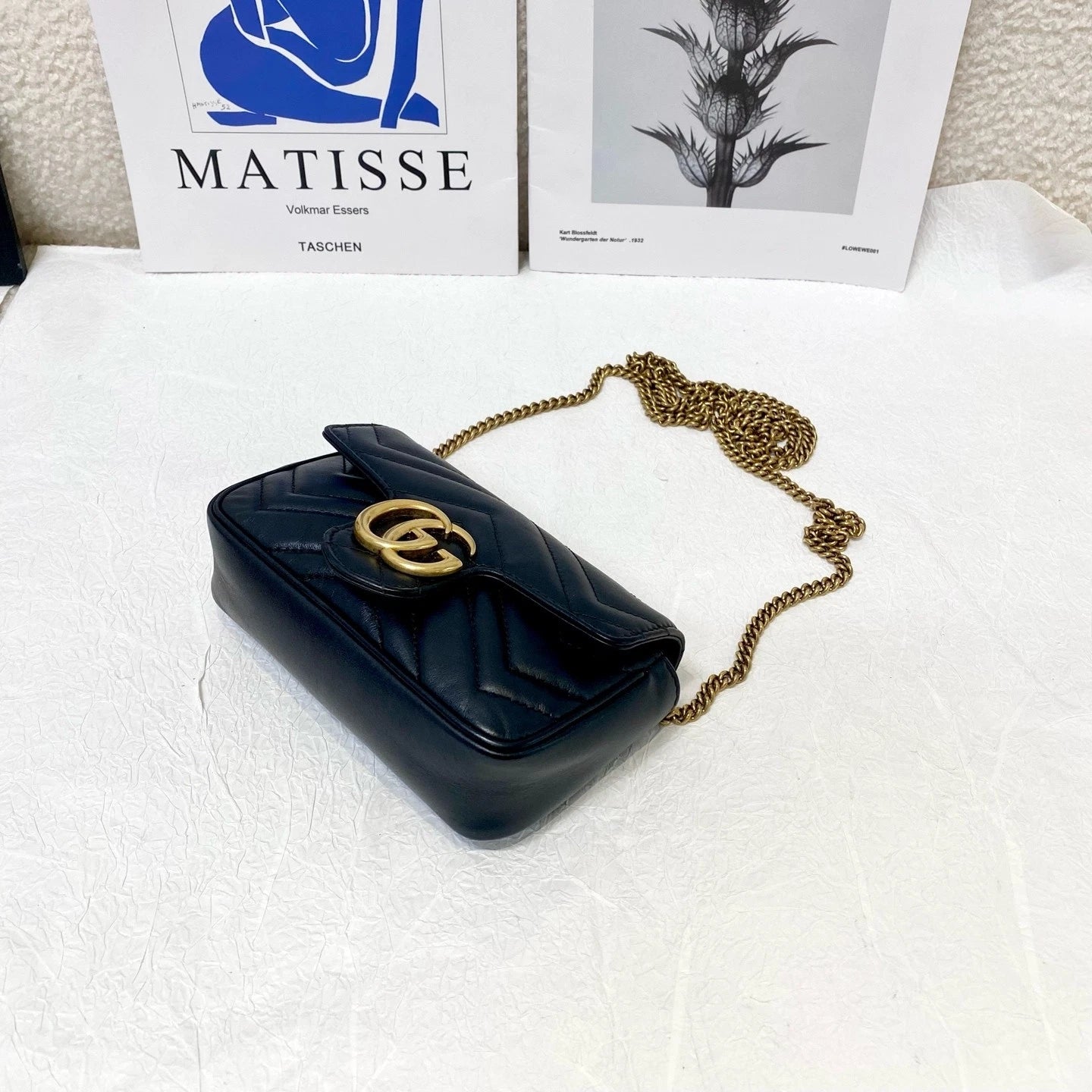 GUCCI GG Marmont Mini Chain Shoulder Bag For Women