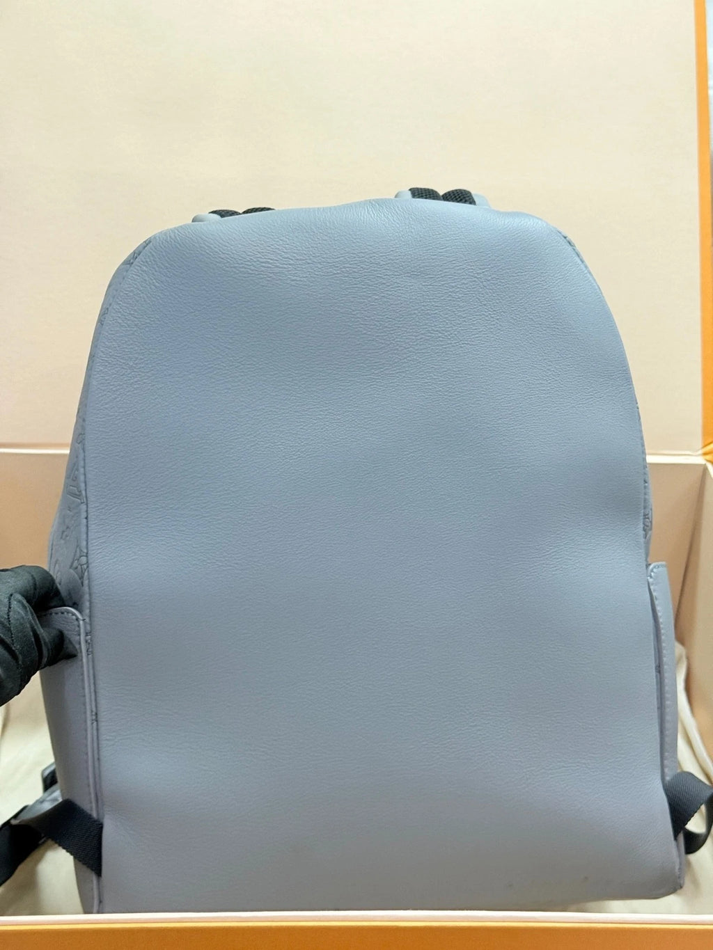 Louis Vuitton New Gray Embossed Leather Apollo Backpack For Women