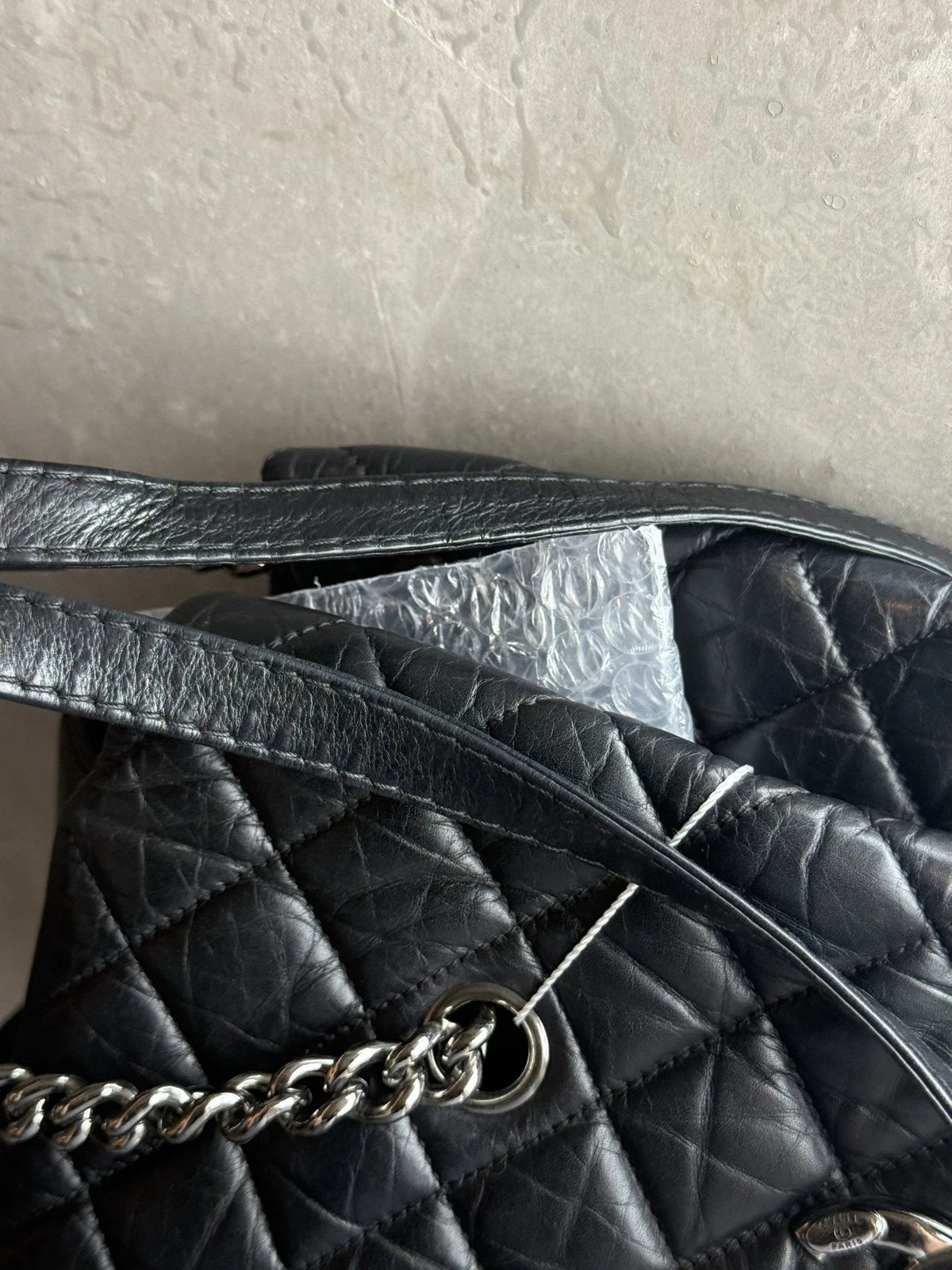 Chanel Matelasse Tote Shoulder Bag Black Women Classic