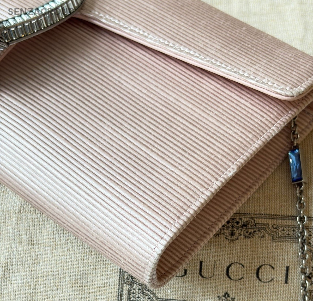 Gucci Dionysus Chain Shoulder Bag Pink Silver Used Women Classic Fashion