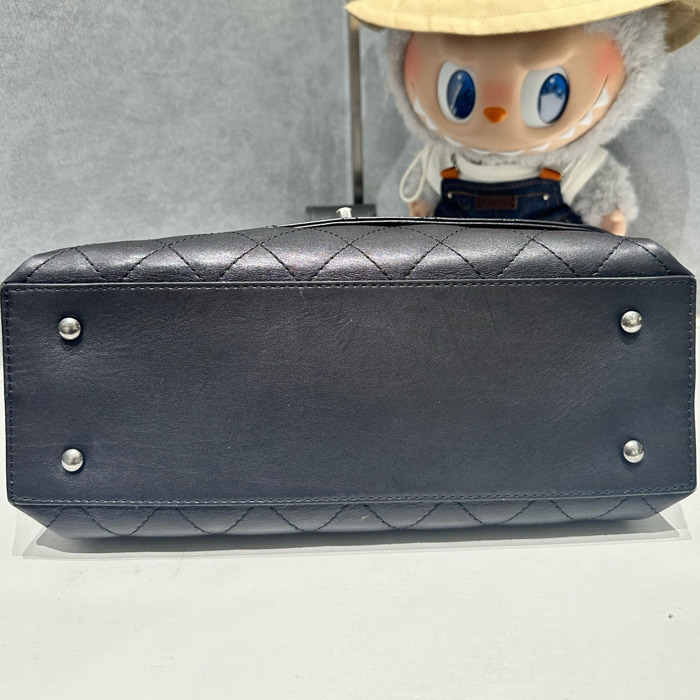 Chanel Classic Black Quilted Chain Shoulder Bag with Silver Hardware