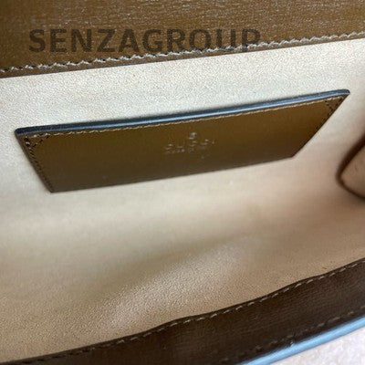 Gucci Horsebit 1955 Envelope WOC Chain Shoulder Bag Brown Gold Women