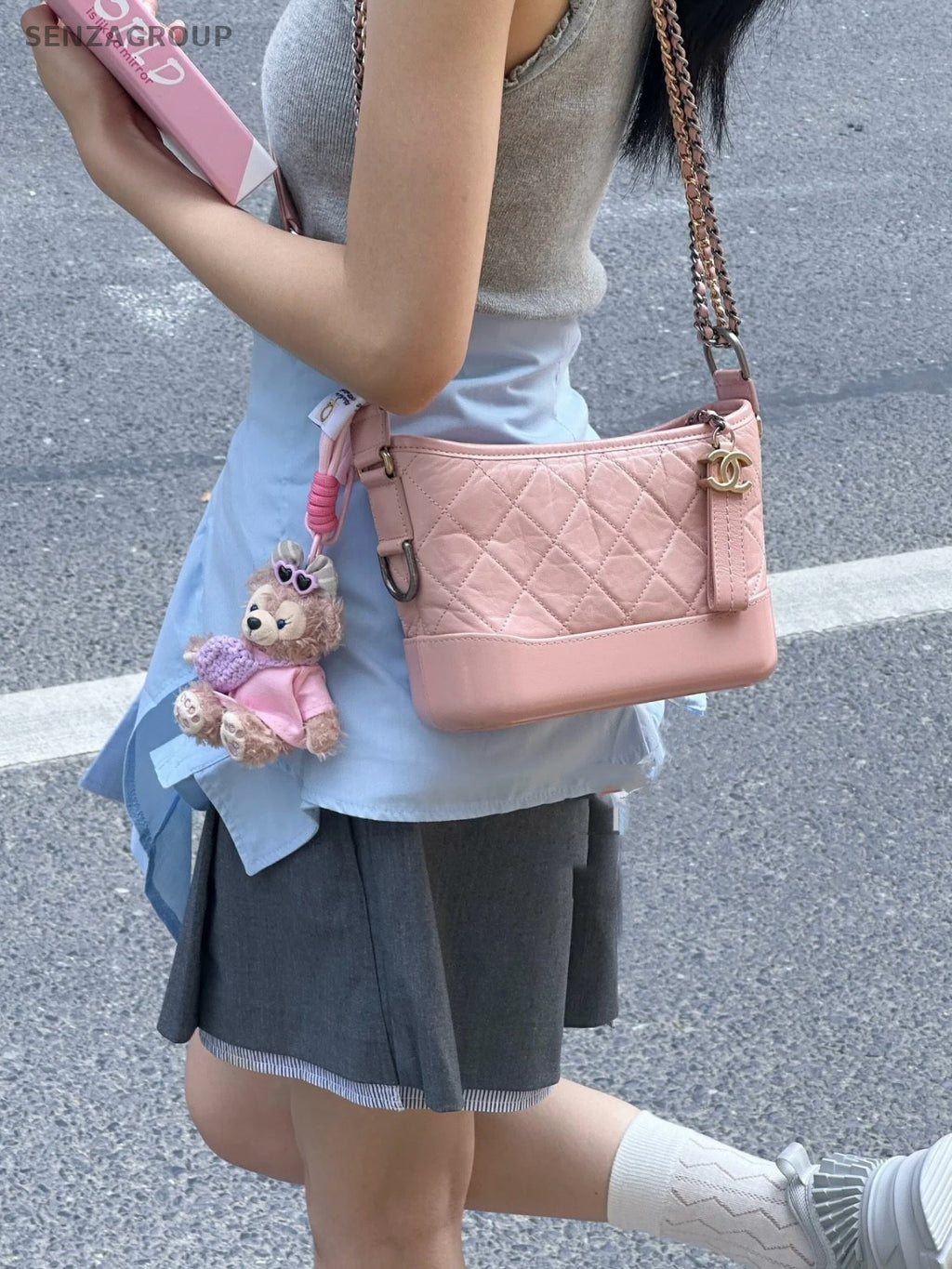 CHANEL Gabrielle Chain Sakura Pink Gold Shoulder bag Crossbody
