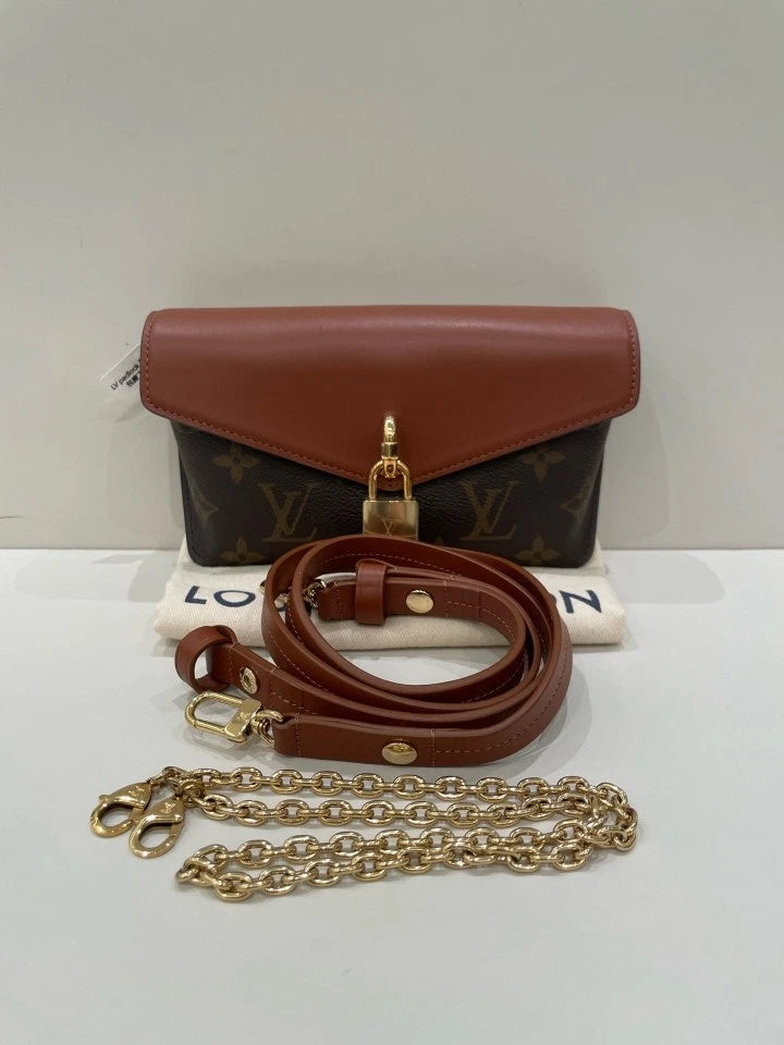 Louis Vuitton Canvas Padlock Shoulder Bag For Women
