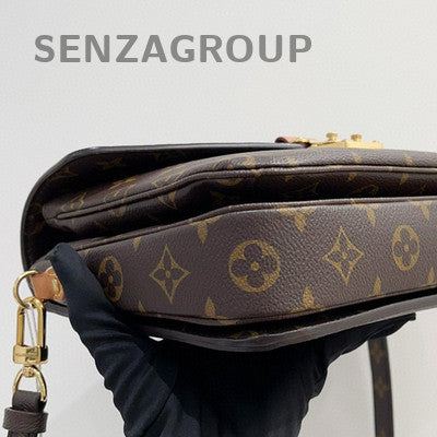 Louis Vuitton Monogram Canvas Pochette Metis Messenger Bag Brown Gold