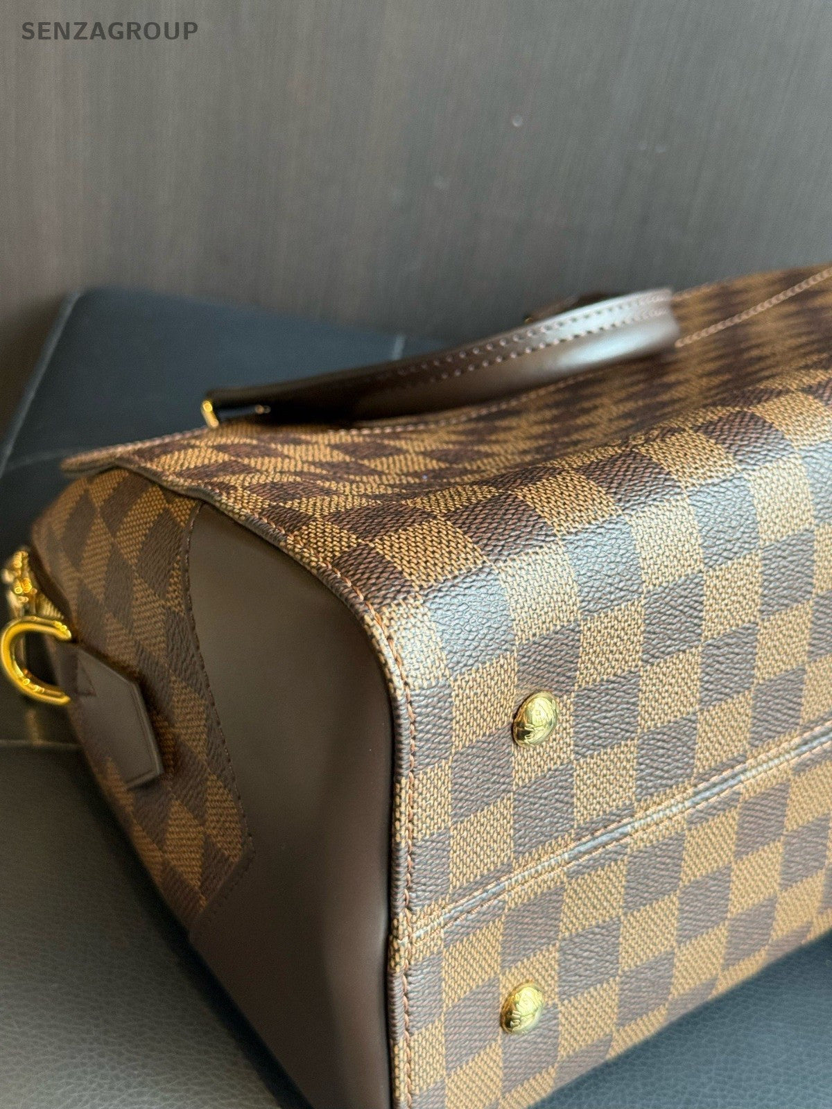 Louis Vuitton Kensington bowling Damier Ebene Top Handle 2way Shoulder Handbag
