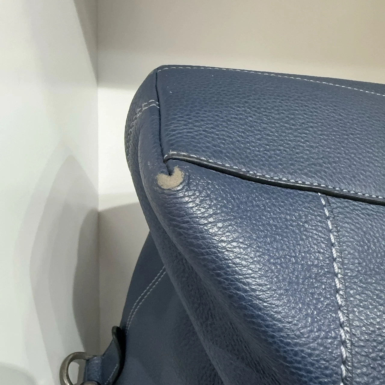 Coach Solid Smooth Leather Laptop Briefcase Shoulder Handbag For Women