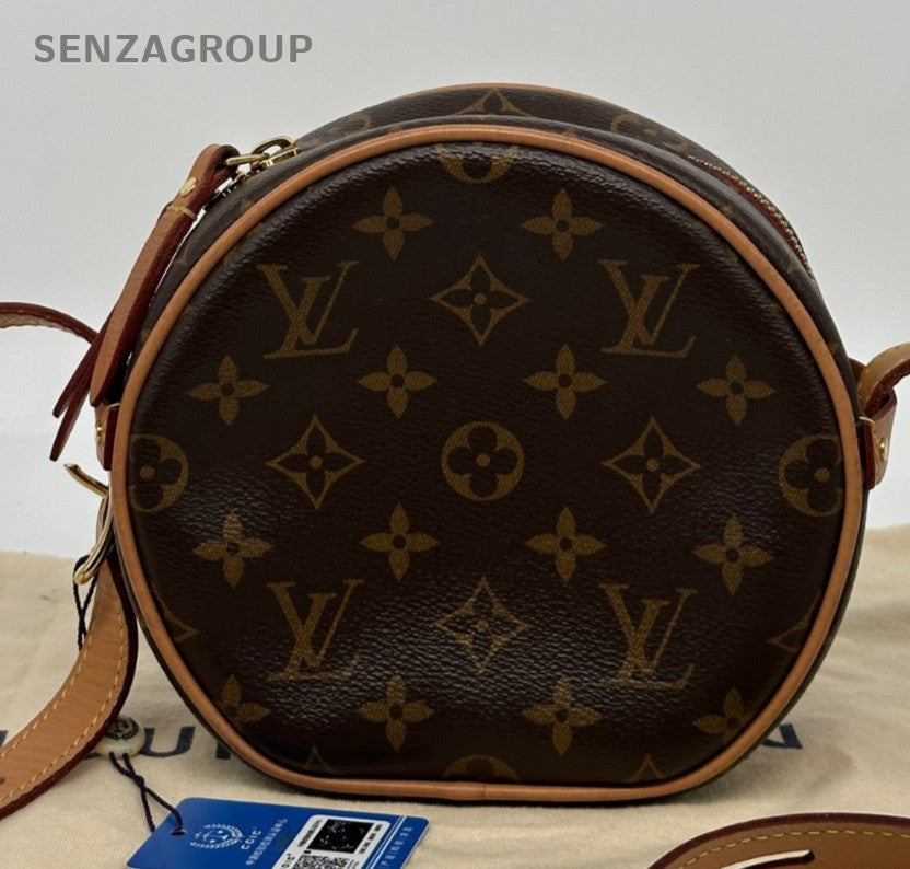 Louis Vuitton Boite Chapeau Souple PM Monogram Crossbody Brown Gold Women