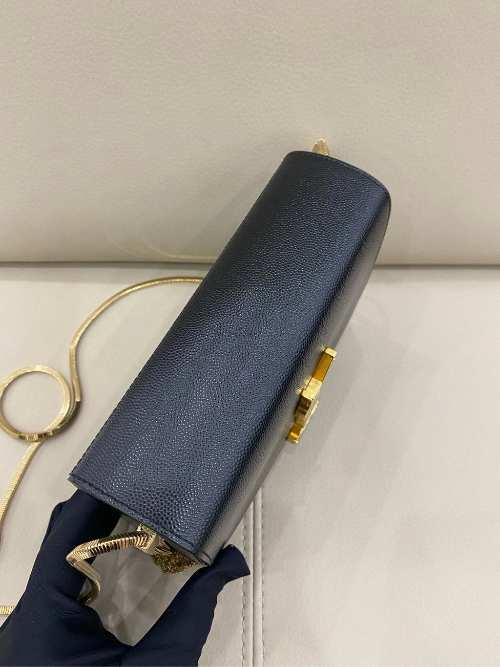 Saint Laurent Black Box Chain Shoulder Bag For Women