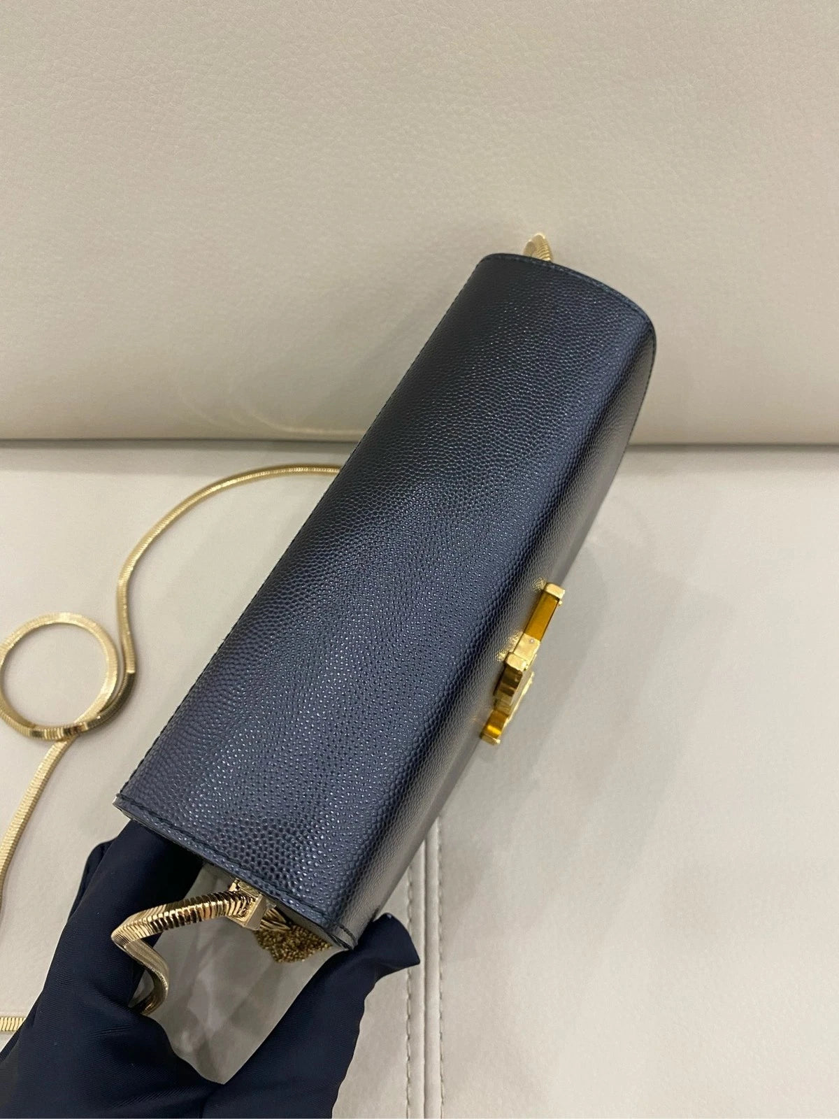 Saint Laurent Black Box Chain Shoulder Bag For Women