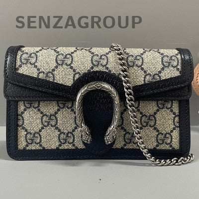 Gucci Dionysus Mini Chain Shoulder Bag in Black & Beige - Classic Women's