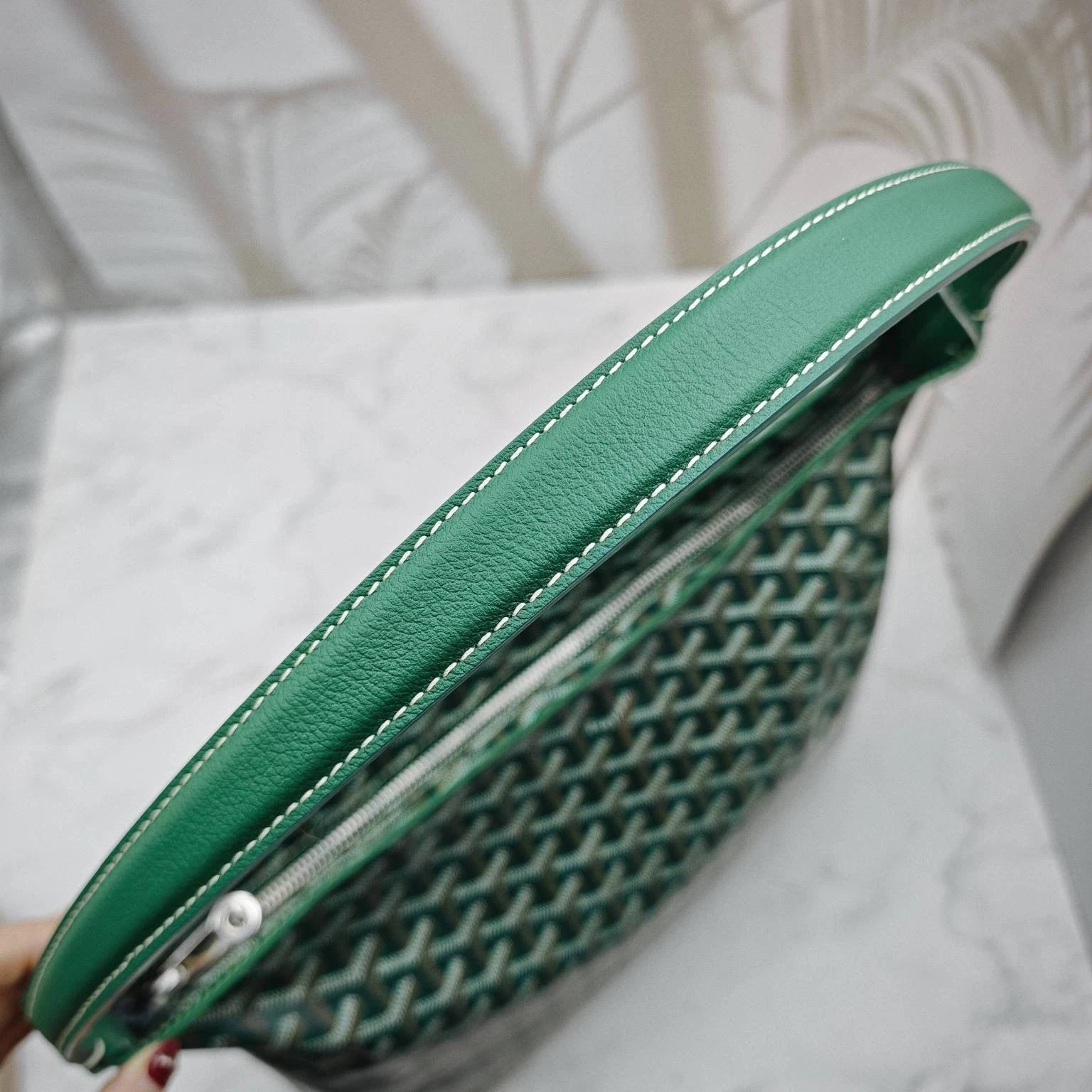 Goyard Green Monogram Canvas Hobo Tote Bag For Women