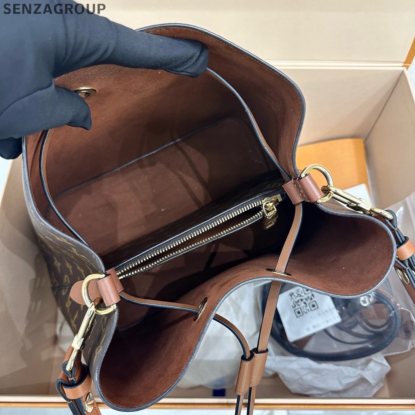 Louis Vuitton Monogram Brown Bucket Bag Handbag Shoulder Bag Classic Women