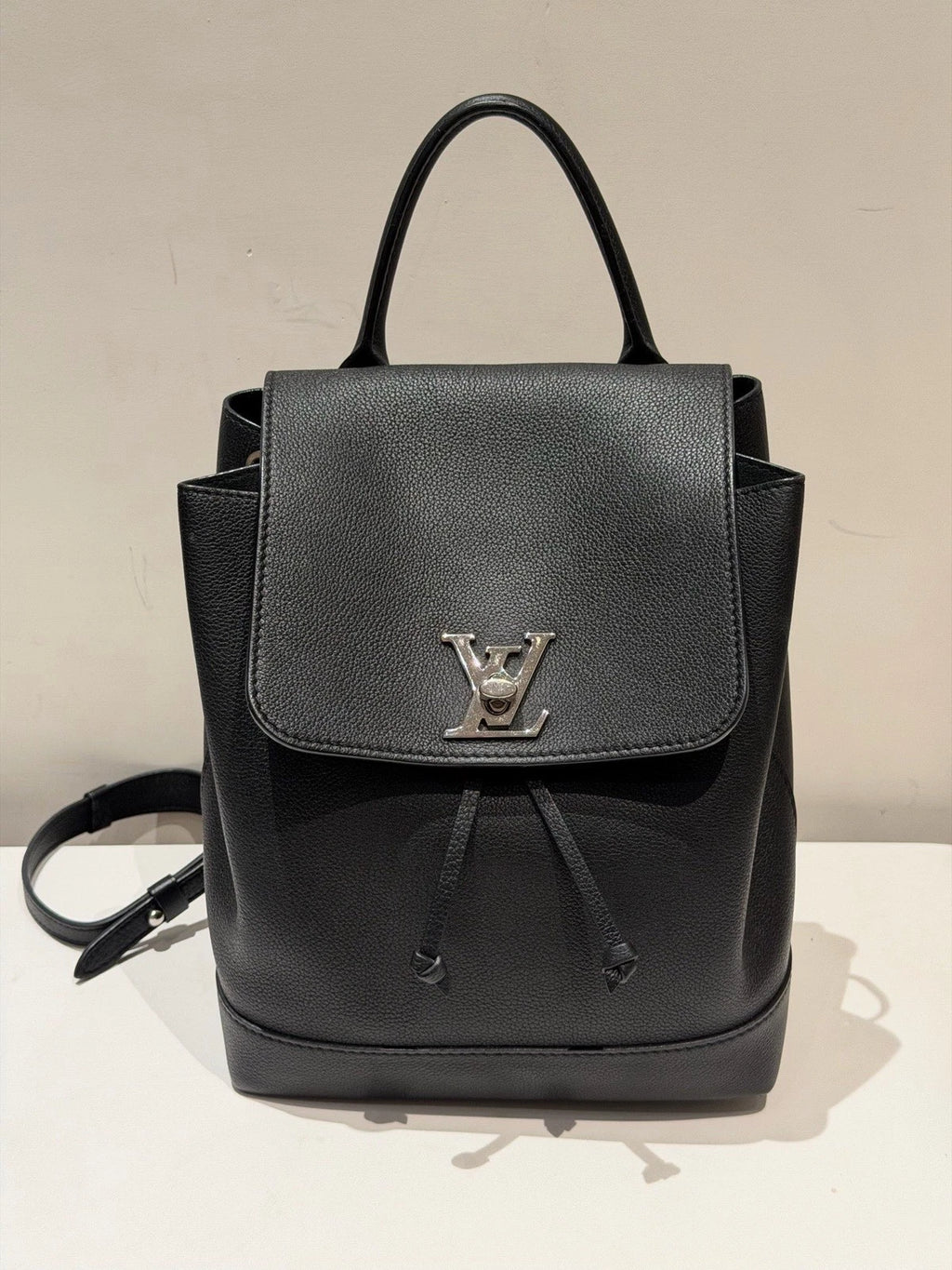 Louis Vuitton Lock Me Backpack Black Silver Unisex Adults Classic