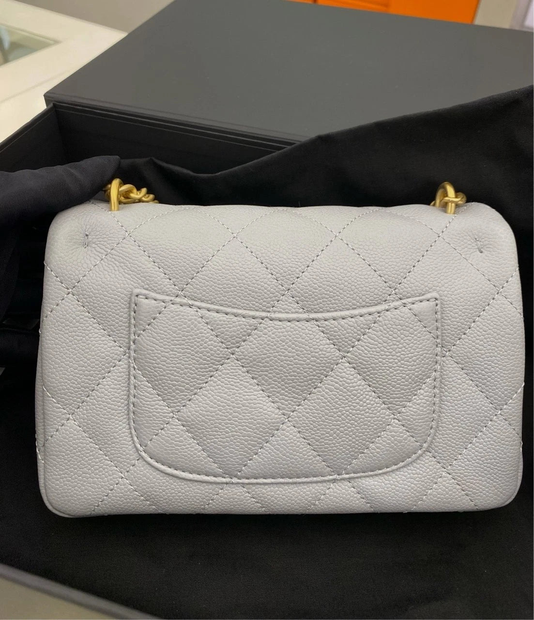 CHANEL CF Mini Heart Ball Gray Crossbody Bag For Women