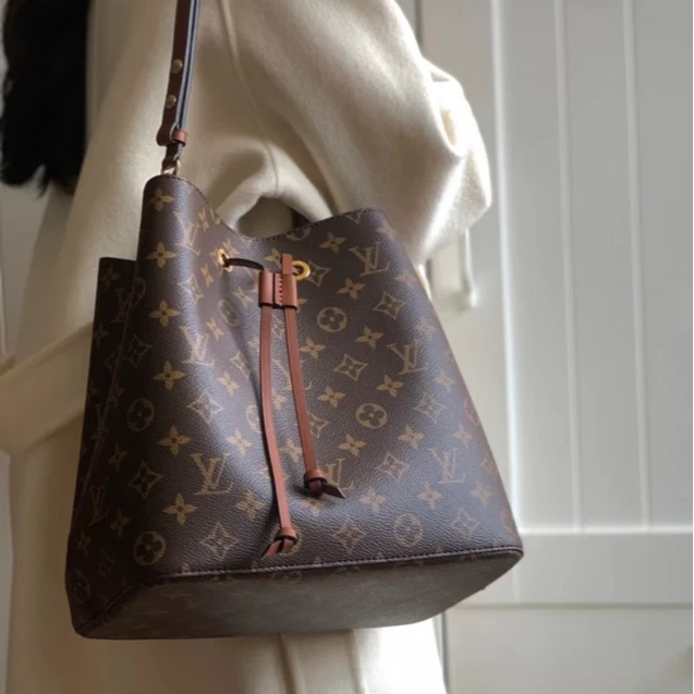 Louis Vuitton Brown Leather Bucket Bag For Women Pre-owned