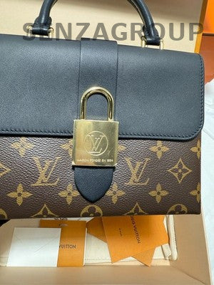 Louis Vuitton Monogram Locky BB Black Gold Lock Handbag Women Classic