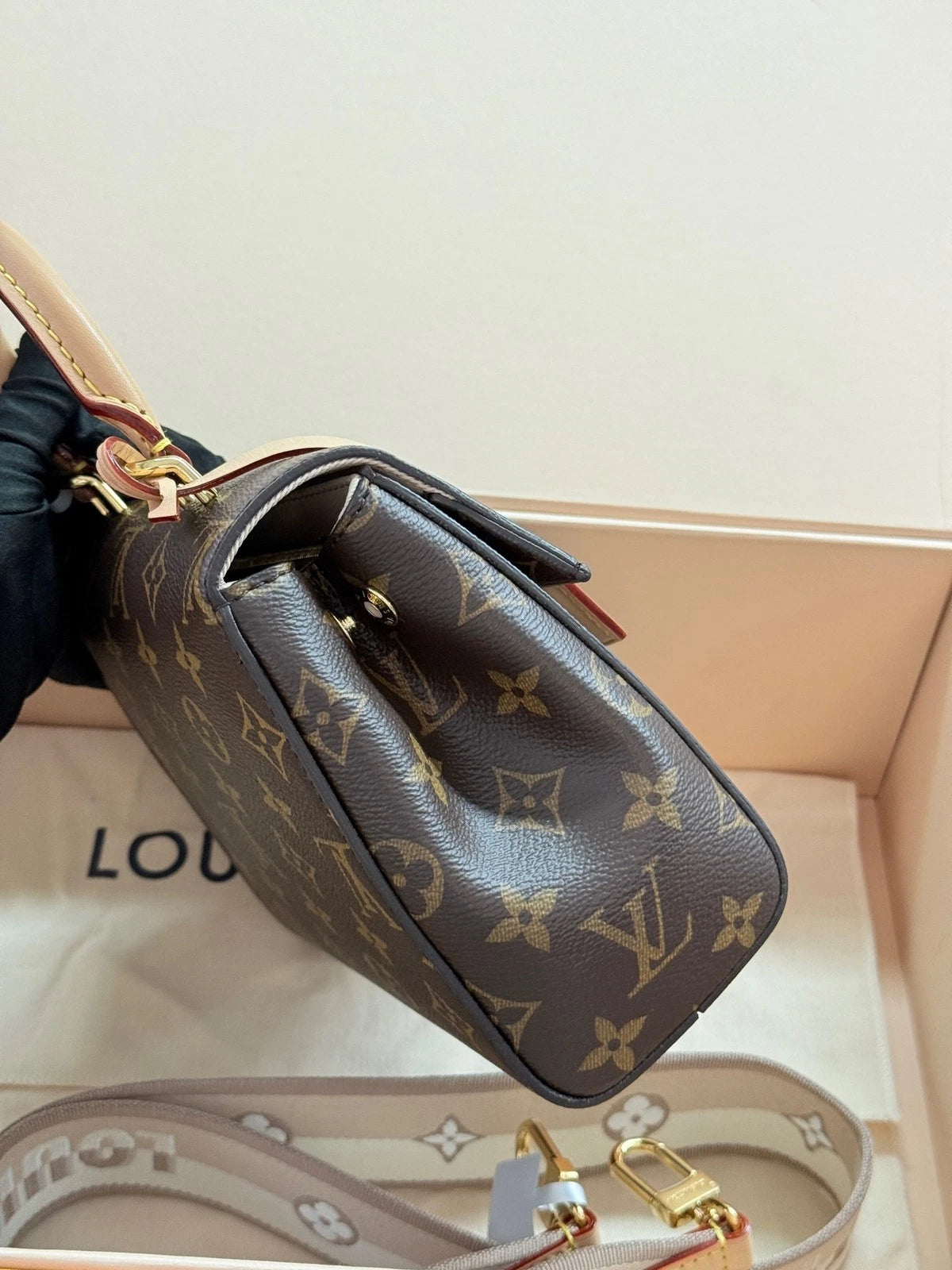 Louis Vuitton Mini Cluny Monogram Canvas Shoulder Bag For Women