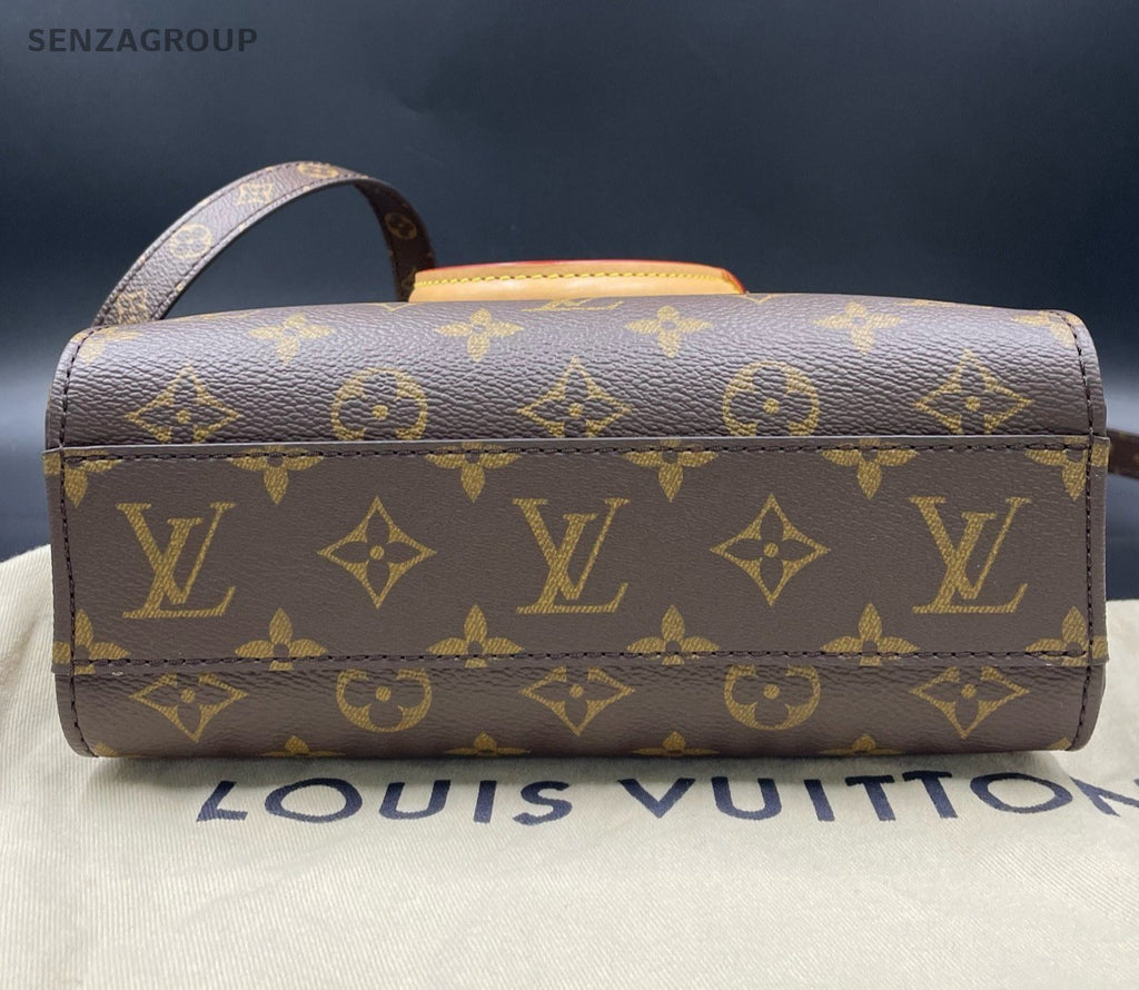 Louis Vuitton Sac Plat BB Monogram Canvas Top Handle Crossbody Women Classic