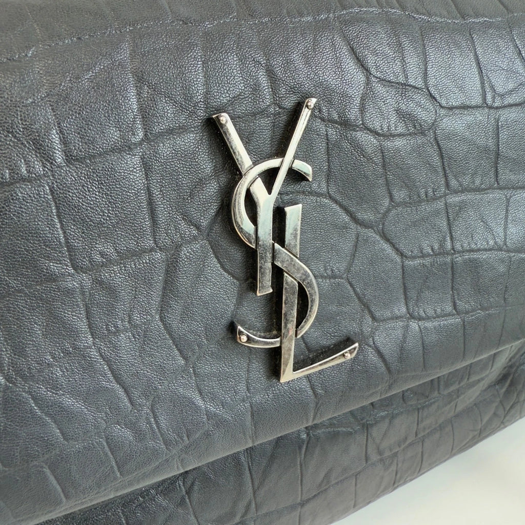 YSL Hollywood Black Calfskin Shoulder Crossbody Bag For Women