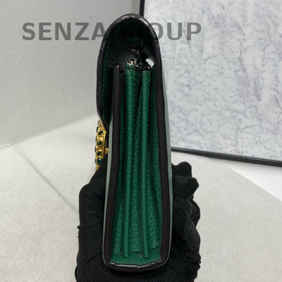 Gucci Dionysus WOC Chain Shoulder Crossbody Bag Green Silver Hardware