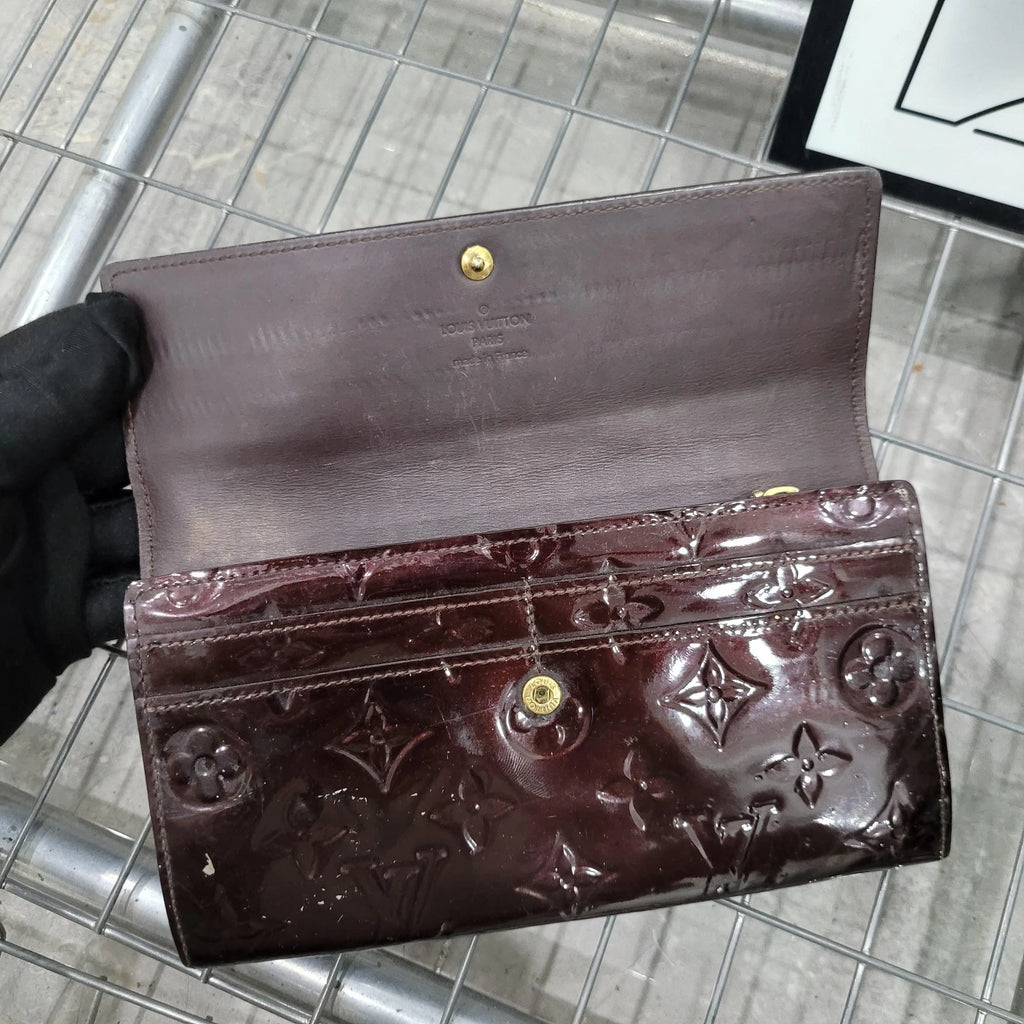 Louis Vuitton Women's Cherry Embossed Patent Long Folded Wallet