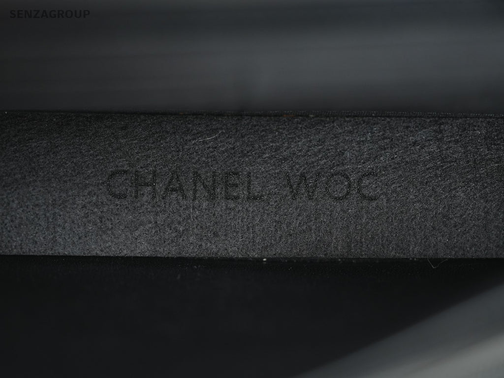 CHANEL Leboy Woc Wing forward line Diamond pattern Shoulder bag Black Gold Women