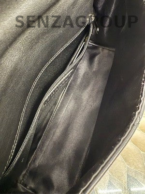 Chanel Black Silver Pig Nose Chain Shoulder Bag - Women's Fashion