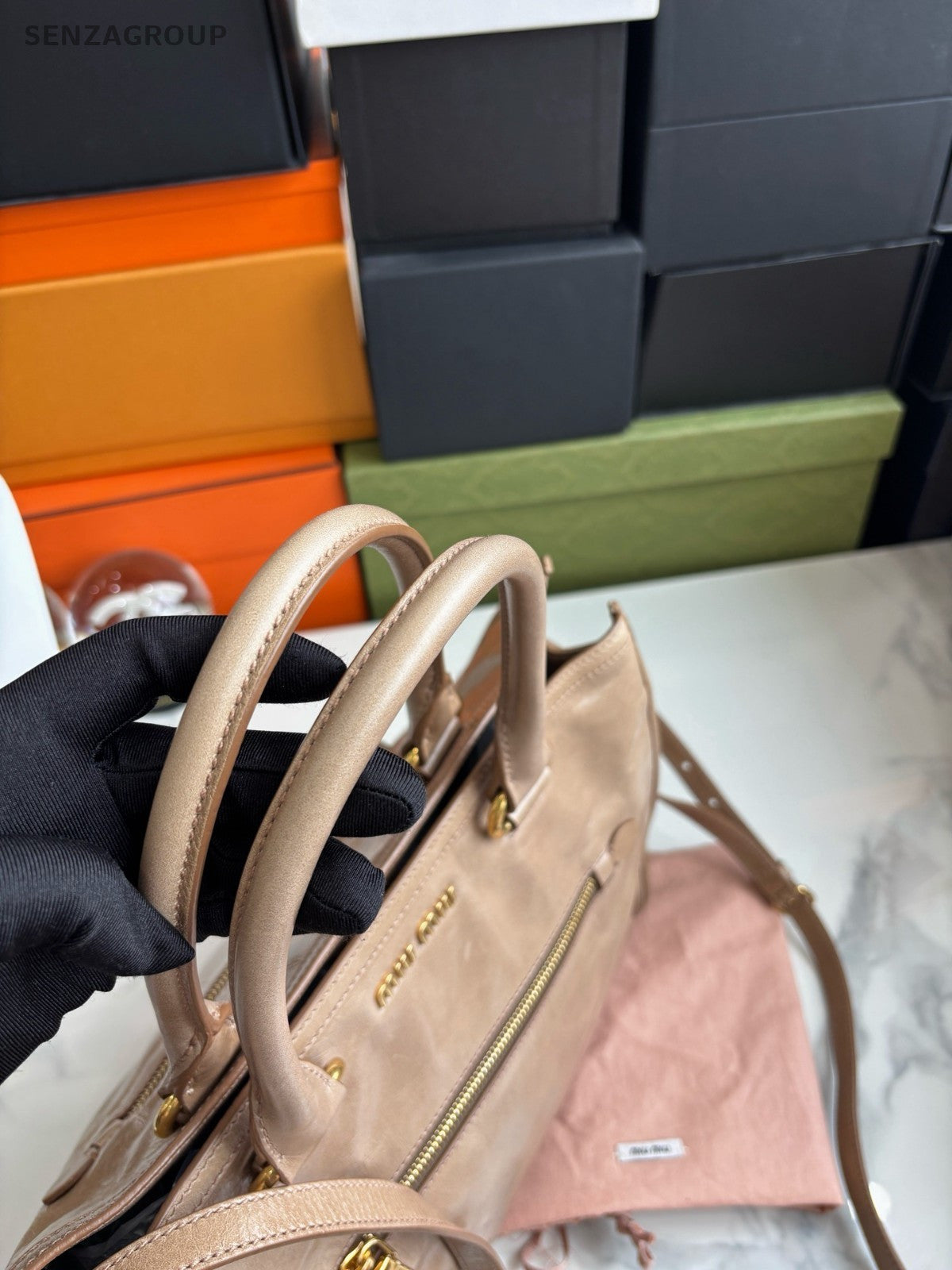 Miumiu Apricot color Locomotive bag 2WAY Shoulder bag Crossbody