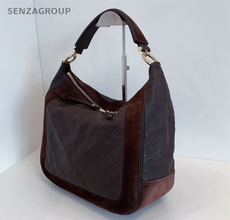 Louis Vuitton Audacieuse MM Hobo Top Handle Bag Shoulder Bag Brown Gold Women