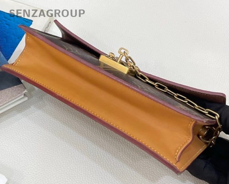 Louis Vuitton Monogram 2Way Crossbody Shoulder Bag Brown Gold Unisex Adults