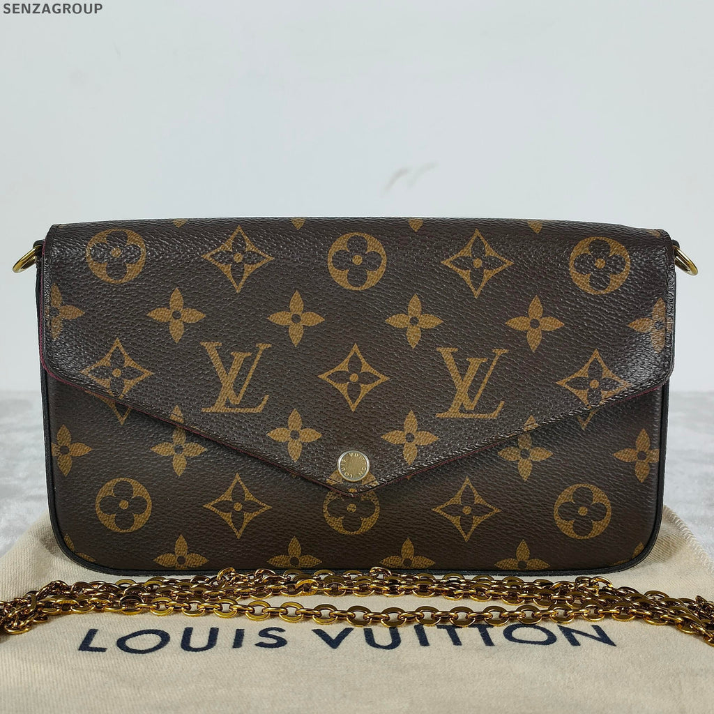 Louis Vuitton Monogram 3-in-1 Chain Shoulder Crossbody Bag Classic Women