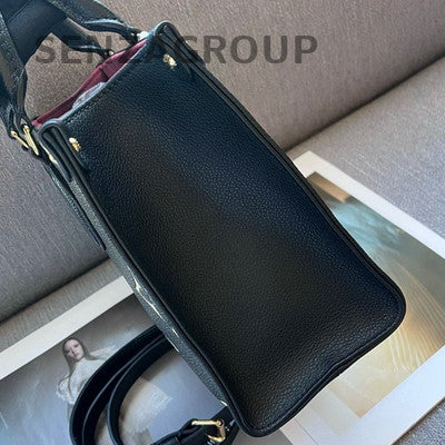 Louis Vuitton OnTheGo PM Tote Bag in Black & White Leather - Women's Fashion