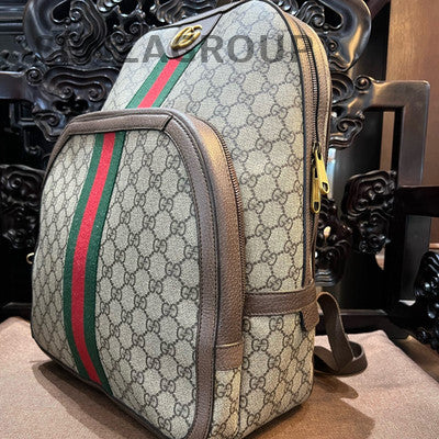 Gucci Ophidia GM Backpack Brown Gold Buckle Unisex Classic