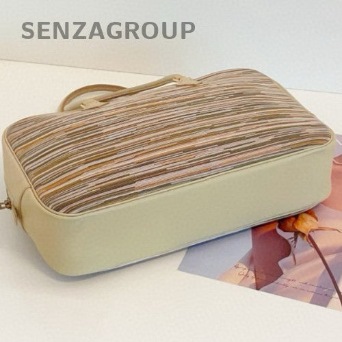 Hermes Plume Beige Top Handle Bag Used Women Classic Designer