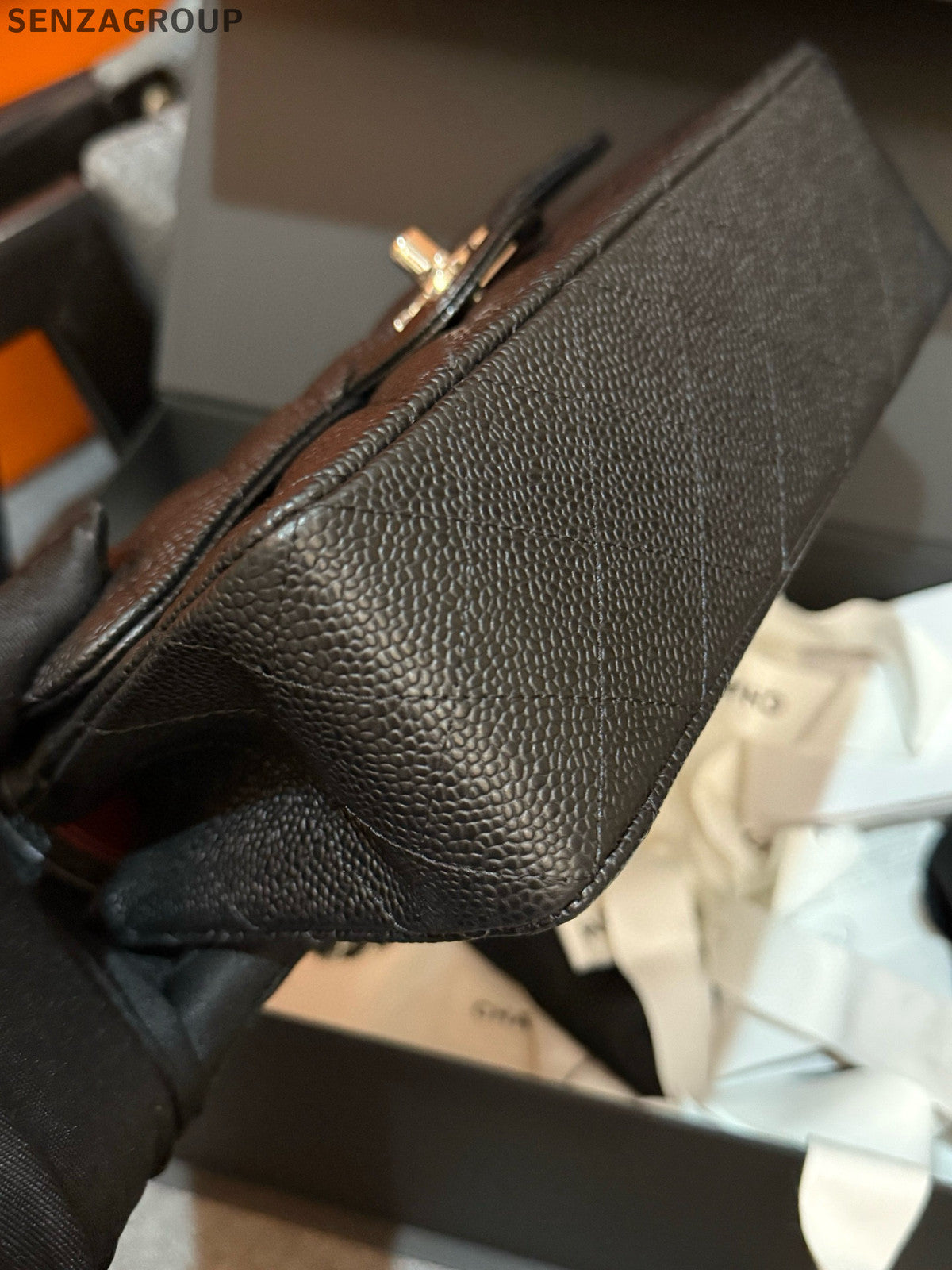 Chanel Black Silver CF Small Quilted Chain Shoulder Bag