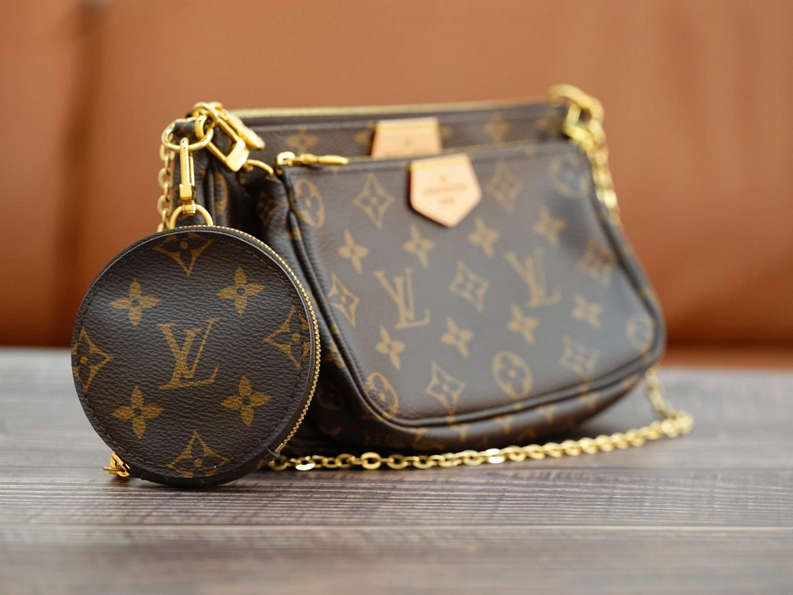 Louis Vuitton Multi Pochette Accessoires Monogram Canvas Shoulder Bag Crossbody