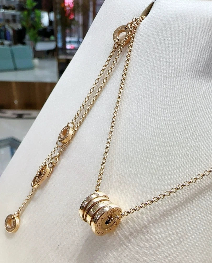 BVLGARI B-zero1 18K Rose Pink Gold Necklace Pendant