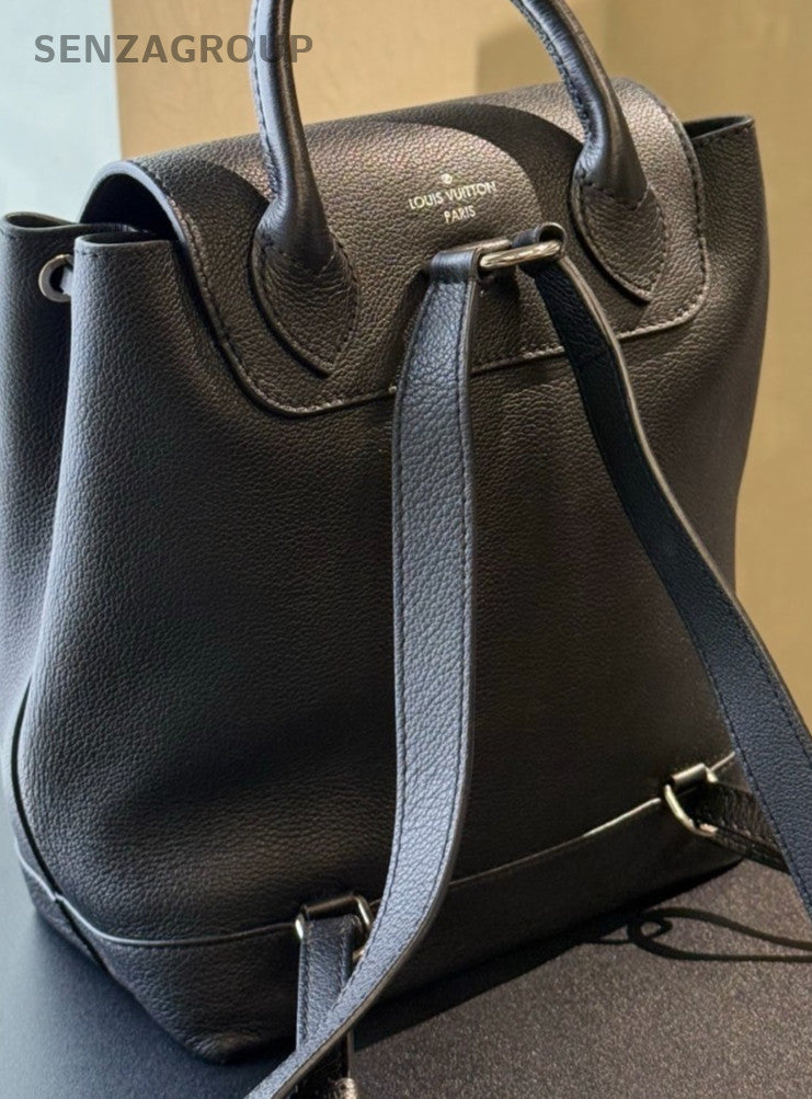 Louis Vuitton Lockme Backpack Black Silver Unisex Adults Classic