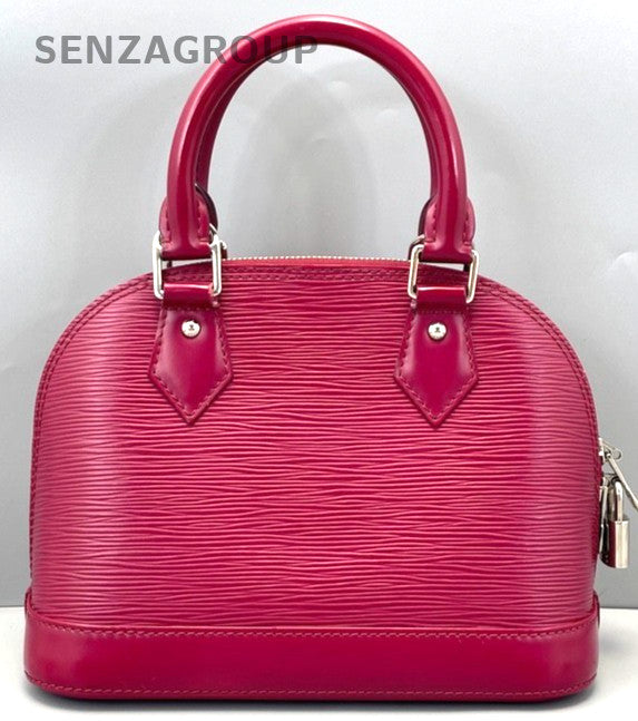 Louis Vuitton Alma BB Epi Leather Top Handle 2way Shoulder bag Purple Red Women