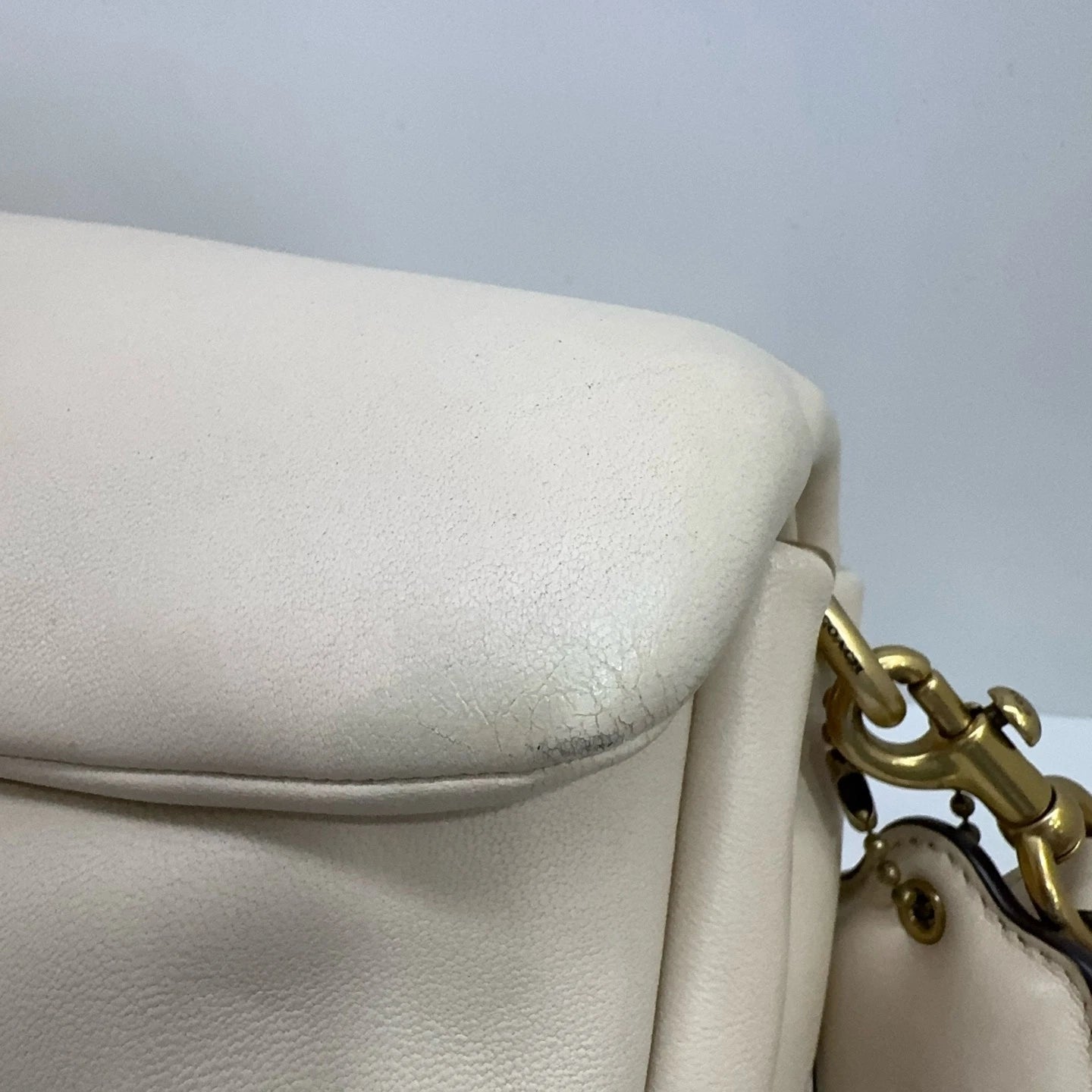 Coach Tabby 26 Ivory Lambskin Shoulder Crossbody Handbag For Women