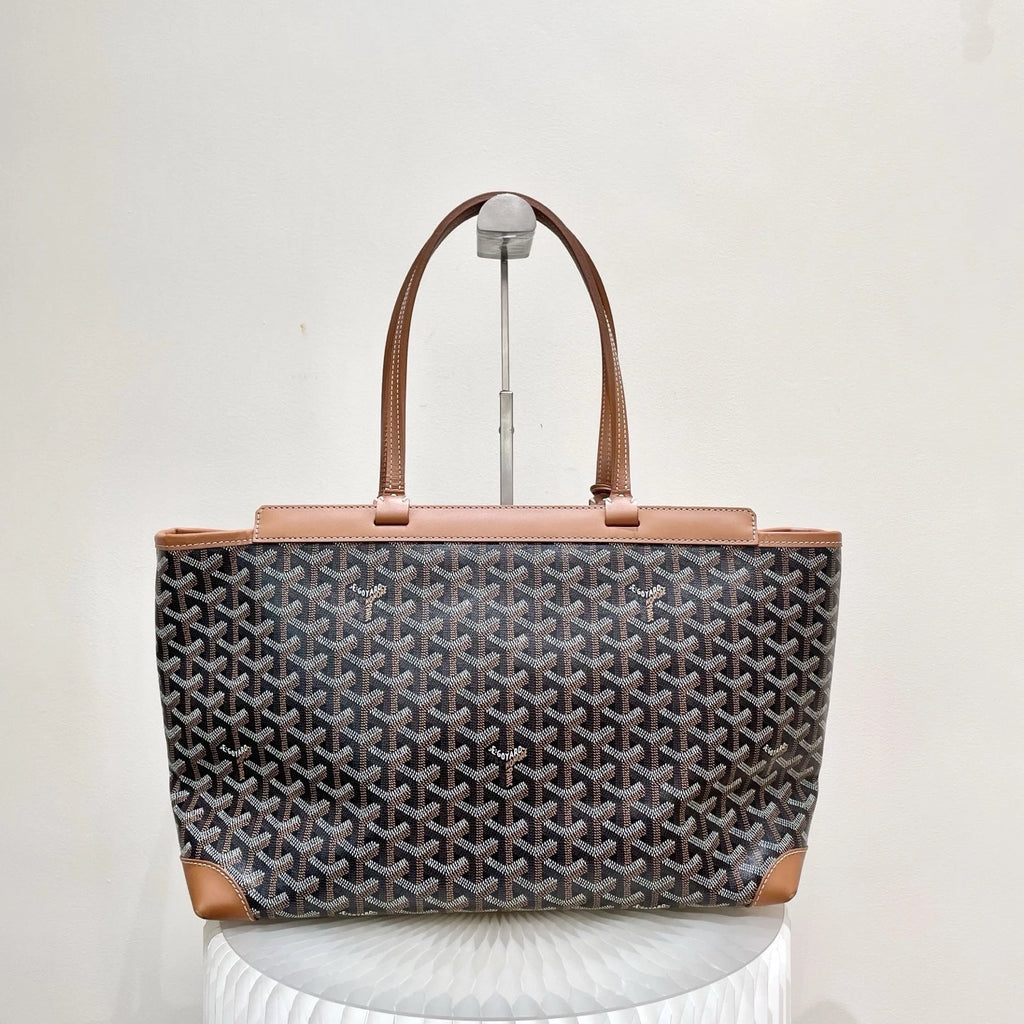 Goyard Bellechasse Monogram Handbag Shoulder Bag Black Brown Women Classic