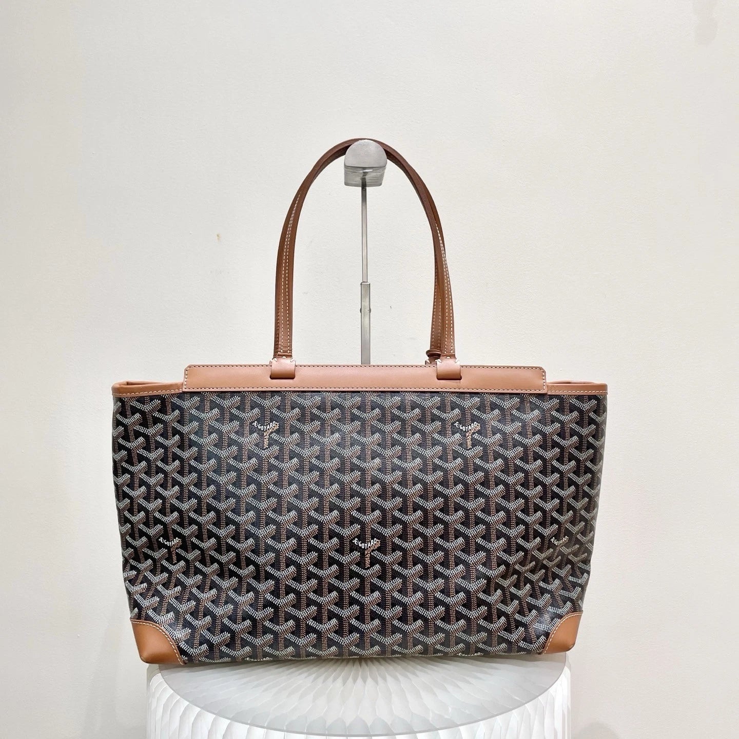 Goyard Bellechasse Monogram Handbag Shoulder Bag Black Brown Women Classic