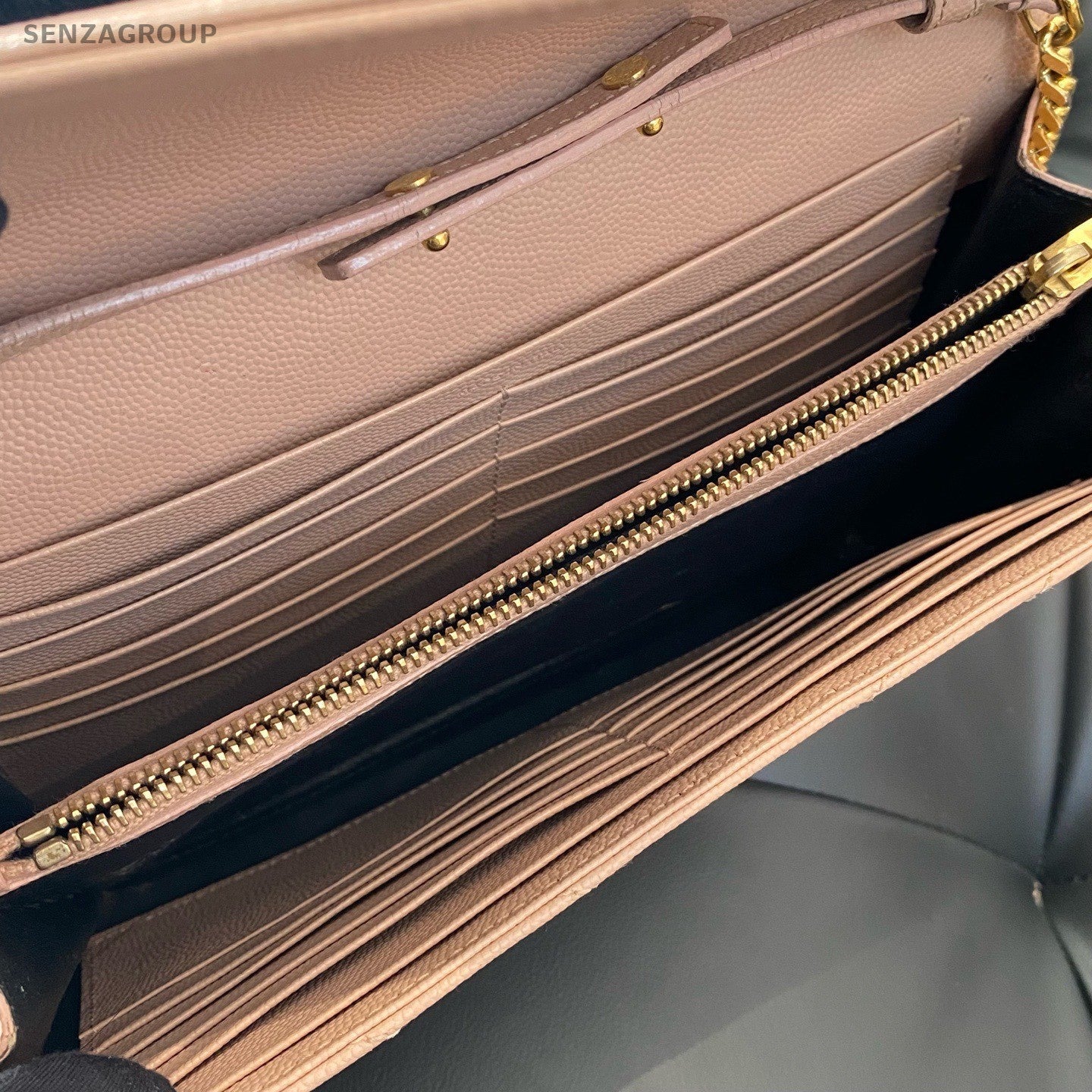 Saint Laurent Envelope Chain MM Calfskin Crossbody Pink Women Classic Fashion