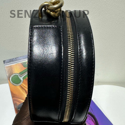 Chanel Black Gold Quilted Chain Shoulder Crossbody Bag Women Classic