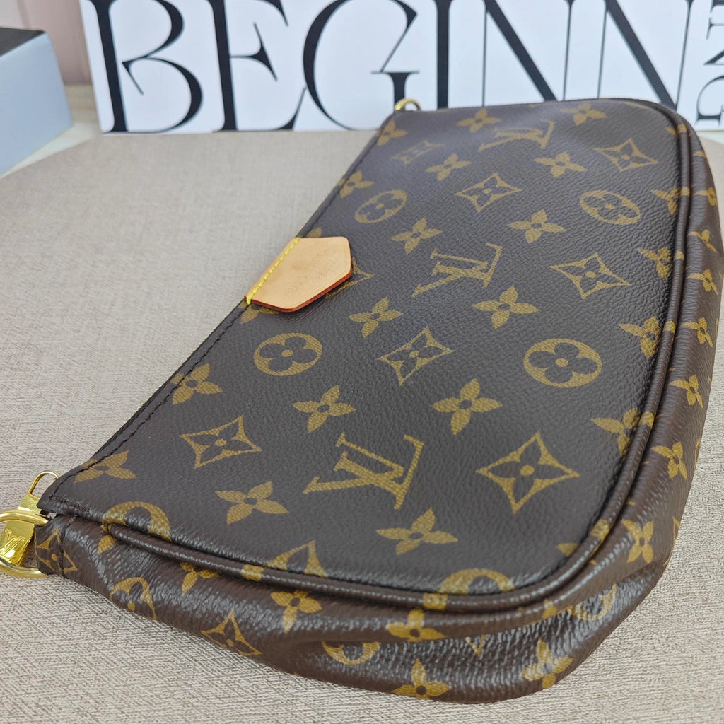 Louis Vuitton Multi Pochette Accessiores Monogram Canvas Pink Strap Shoulder Bag