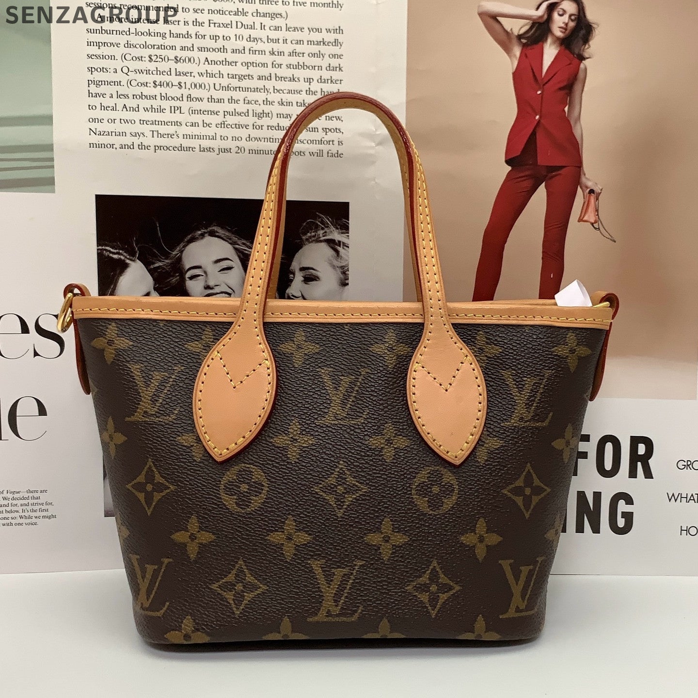 Louis Vuitton Neverfull BB Monogram Brown Handbag - Classic Women's Tote
